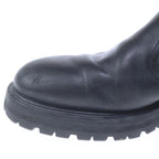 Celine Margaret Chelsea Side Gore Bib Lambskin Sole Ankle Boots Black Leather — view 6