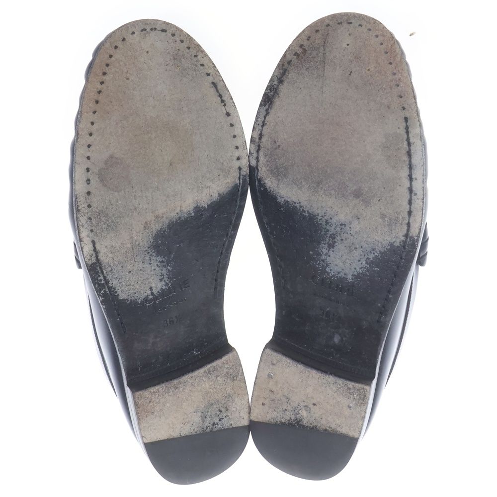 Celine Luco Fringe Loafers Navy — view 5