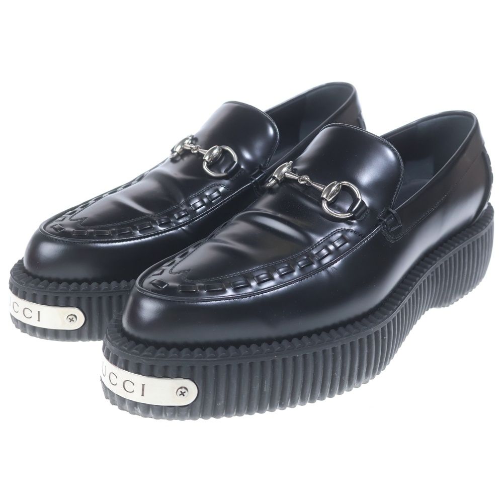 Gucci Horsebit Creeper Loafers Shoes Black — view 2
