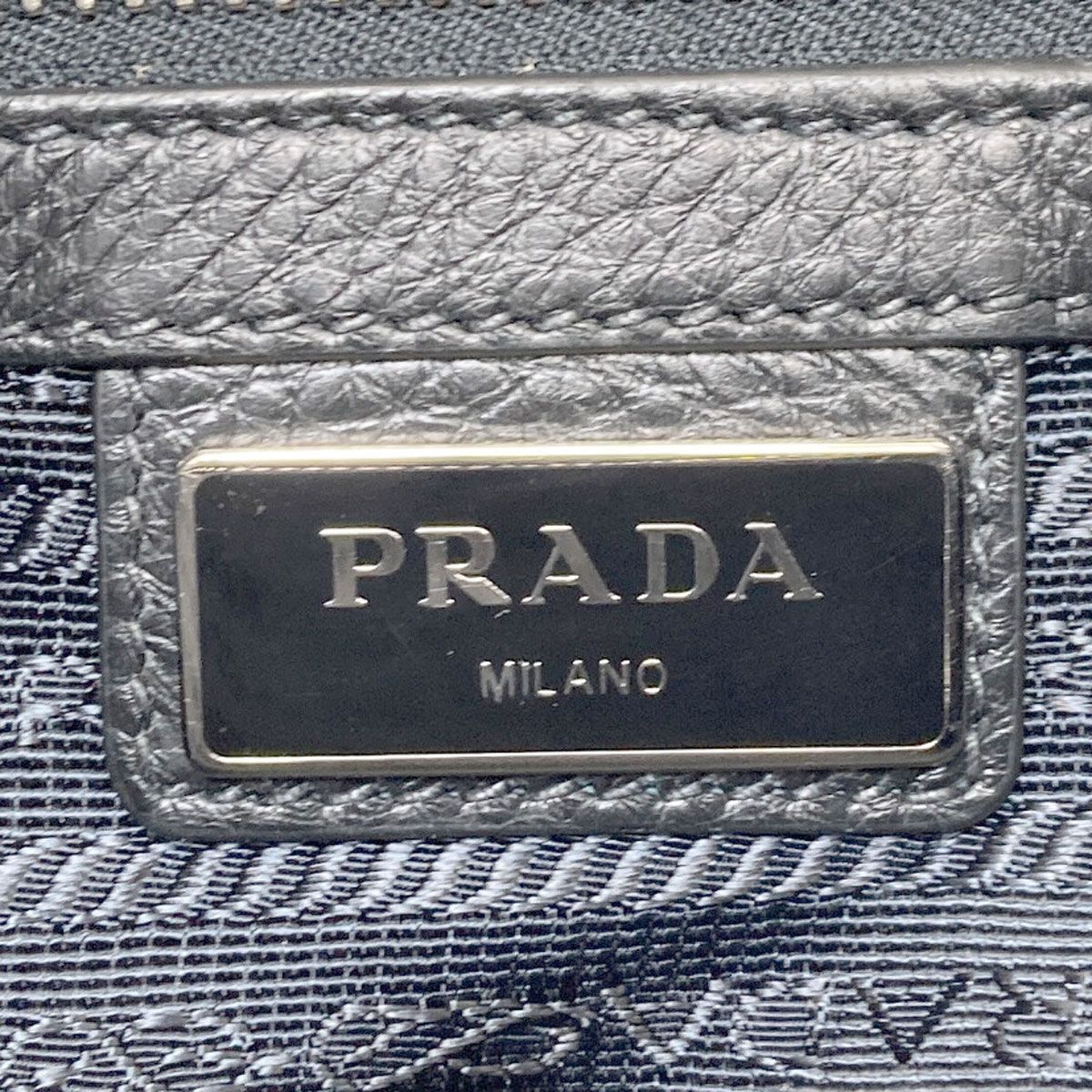 Prada Logo Shoulder Bag Leather — view 6