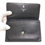 Chanel CC Logo Silver Wallet Calfskin — view 4