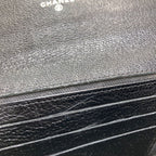 Chanel CC Logo Silver Wallet Calfskin — view 9