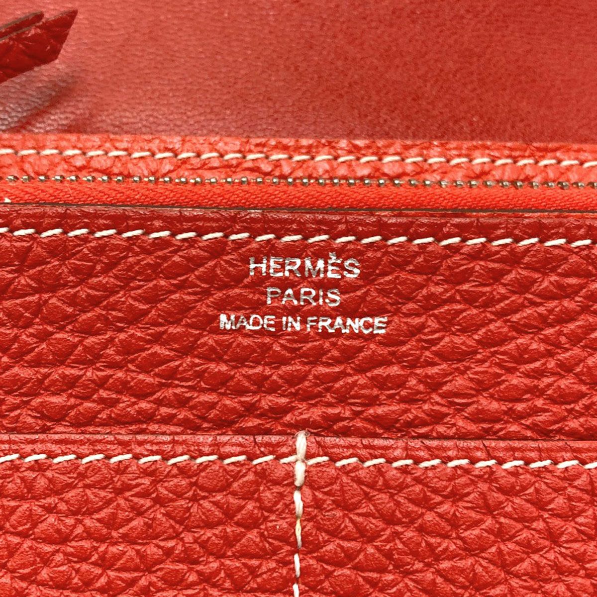 Hermes Dogon GM Duo Silver Wallet Calfskin — view 8