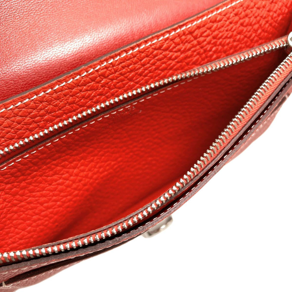 Hermes Dogon GM Duo Silver Wallet Calfskin — view 7