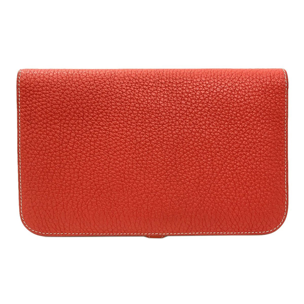 Hermes Dogon GM Duo Silver Wallet Calfskin — view 2