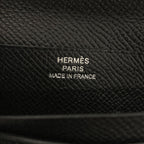 Hermes Bearn Compact Silver Bifold Wallet Epsom — view 7
