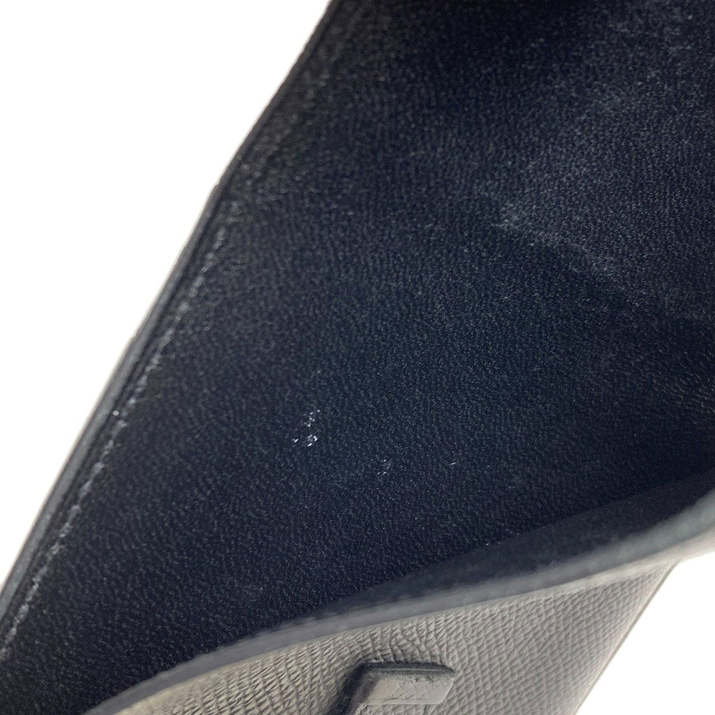 Hermes Bearn Compact Silver Bifold Wallet Epsom — view 9