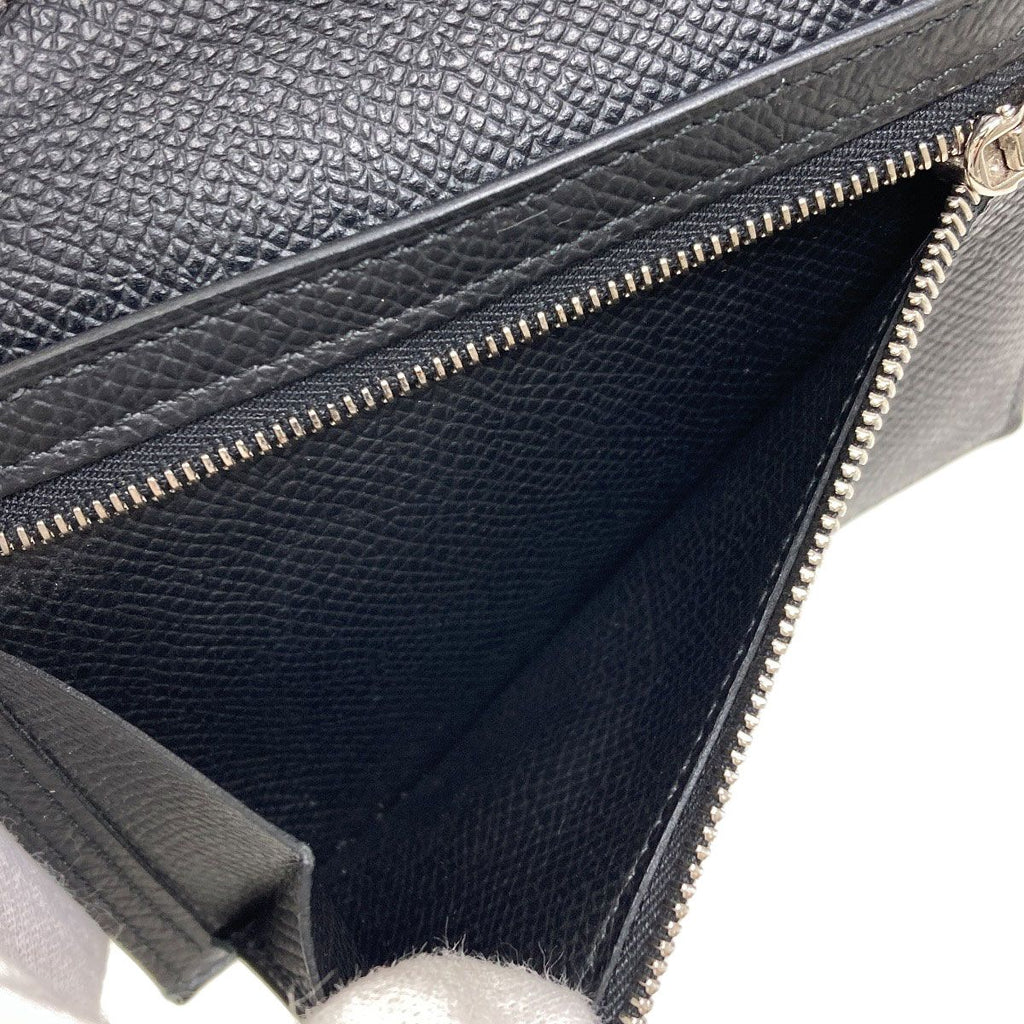 Hermes Bearn Compact Silver Bifold Wallet Epsom — view 6