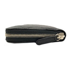 Chanel Quilted CC Logo Silver Wallet Gray Calfskin — view 3