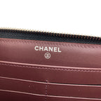 Chanel Quilted CC Logo Silver Wallet Gray Calfskin — view 6