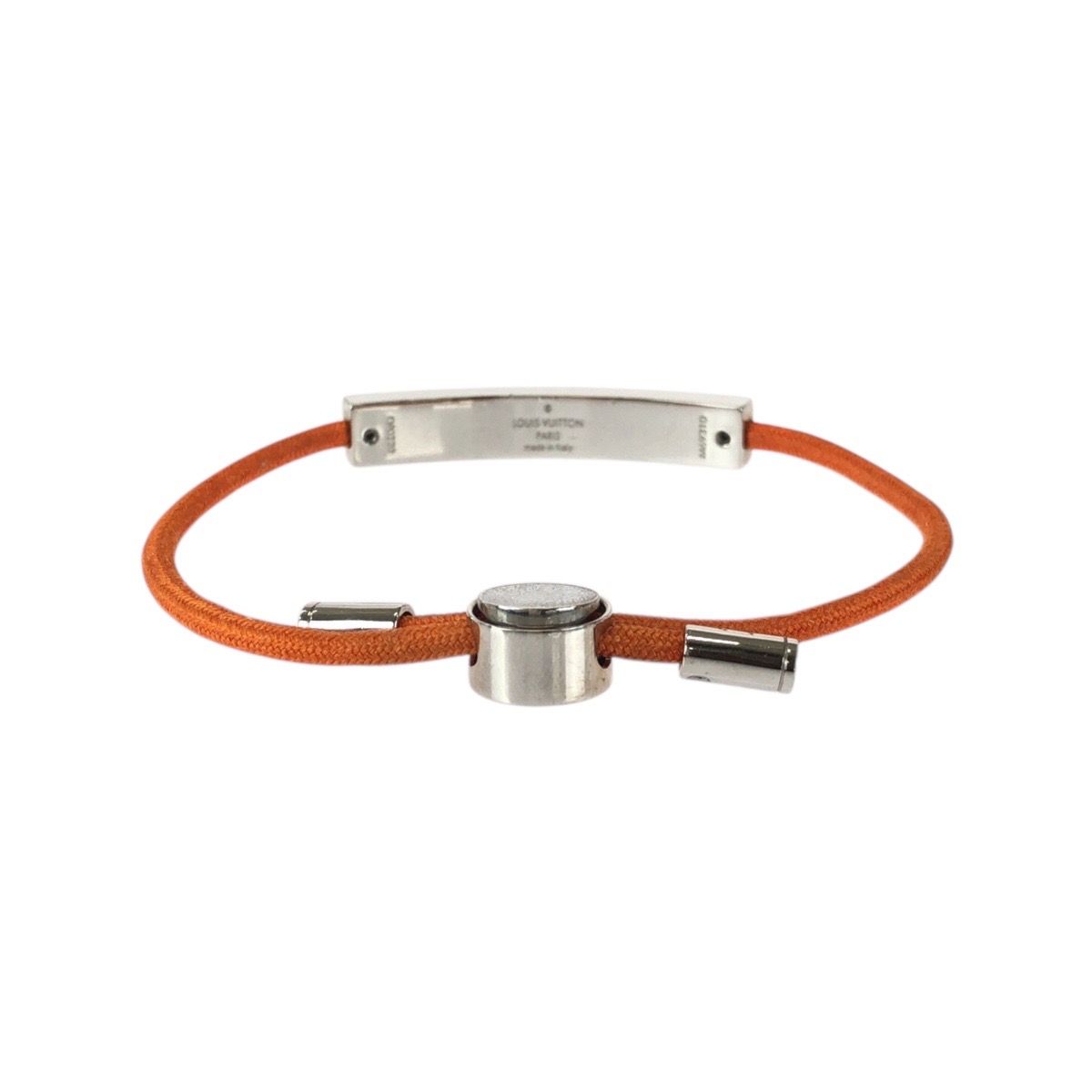 Louis Vuitton Bracelet LV Space Orange Silver Metal Bangle — view 2
