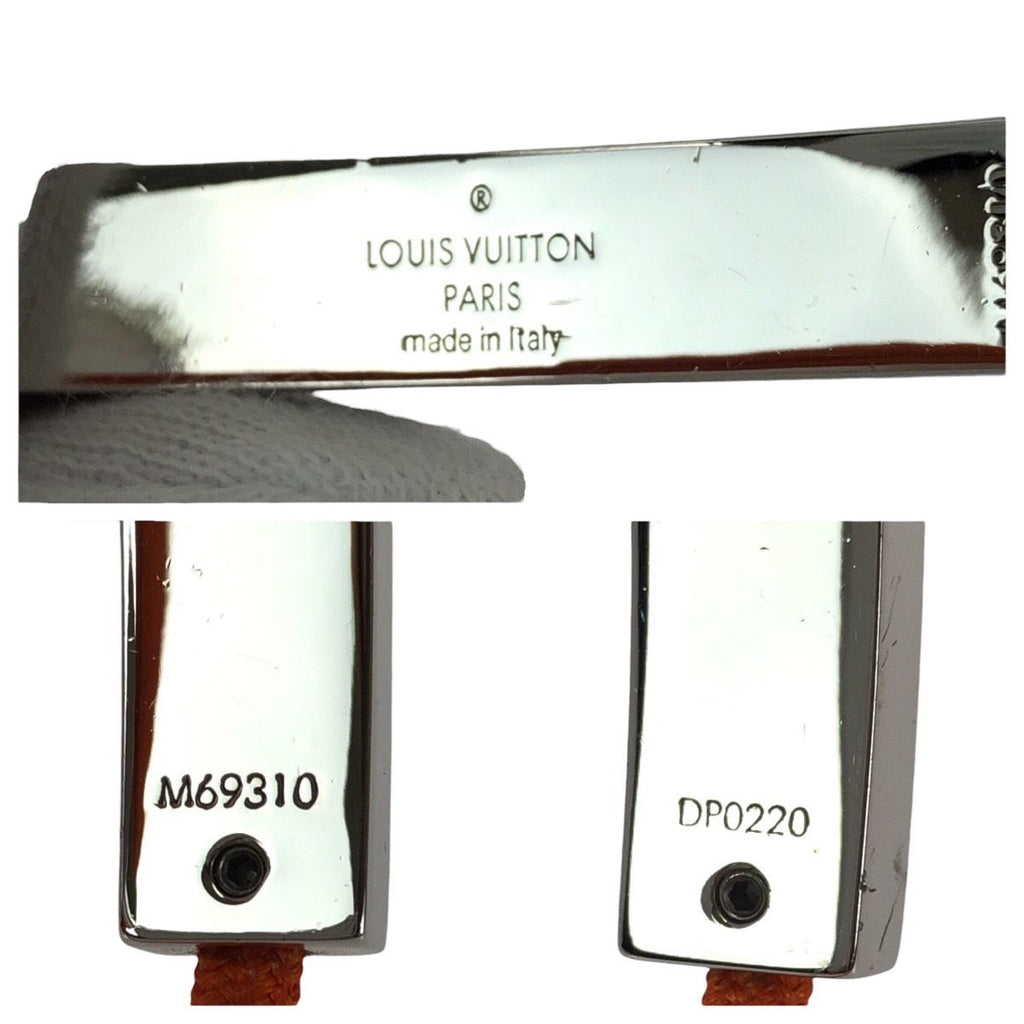 Louis Vuitton Bracelet LV Space Orange Silver Metal Bangle — view 6