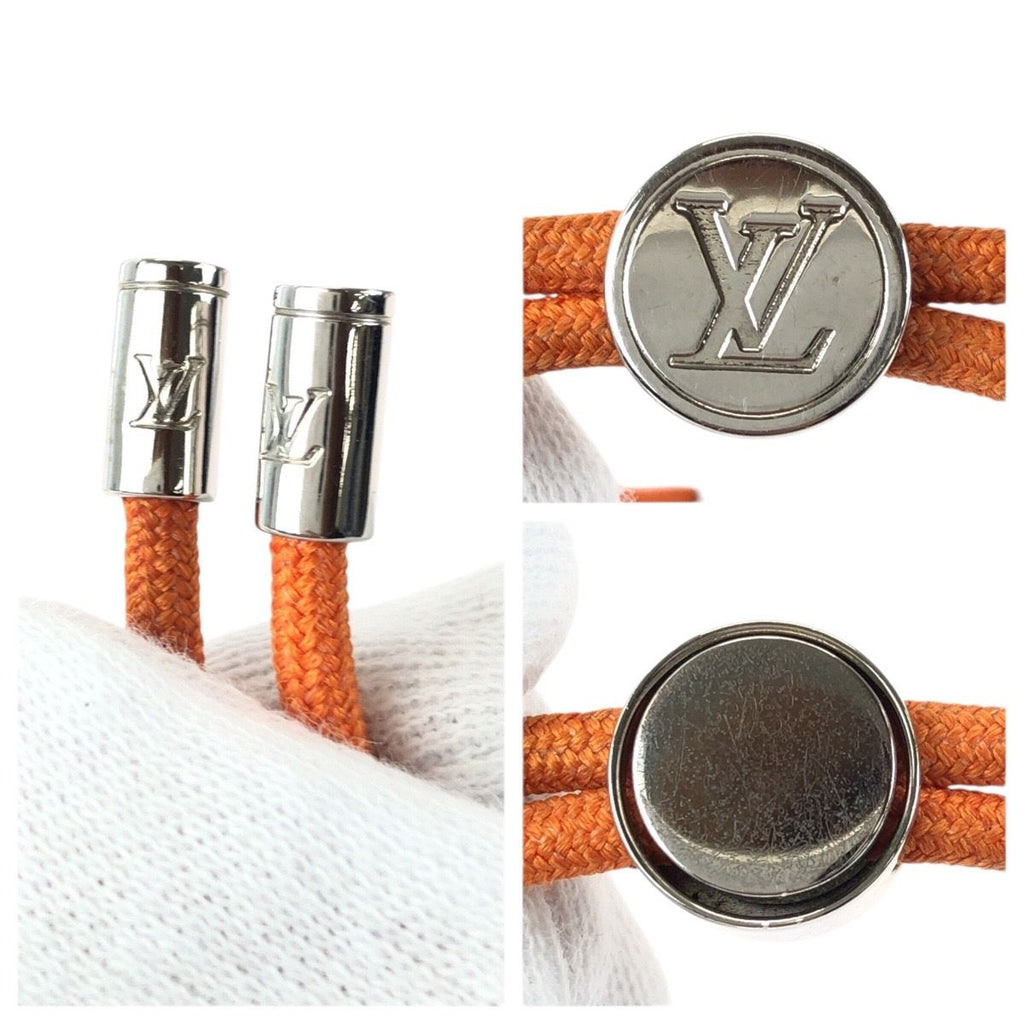 Louis Vuitton Bracelet LV Space Orange Silver Metal Bangle — view 5