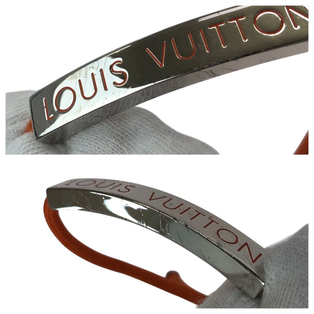 Louis Vuitton Bracelet LV Space Orange Silver Metal Bangle — view 7