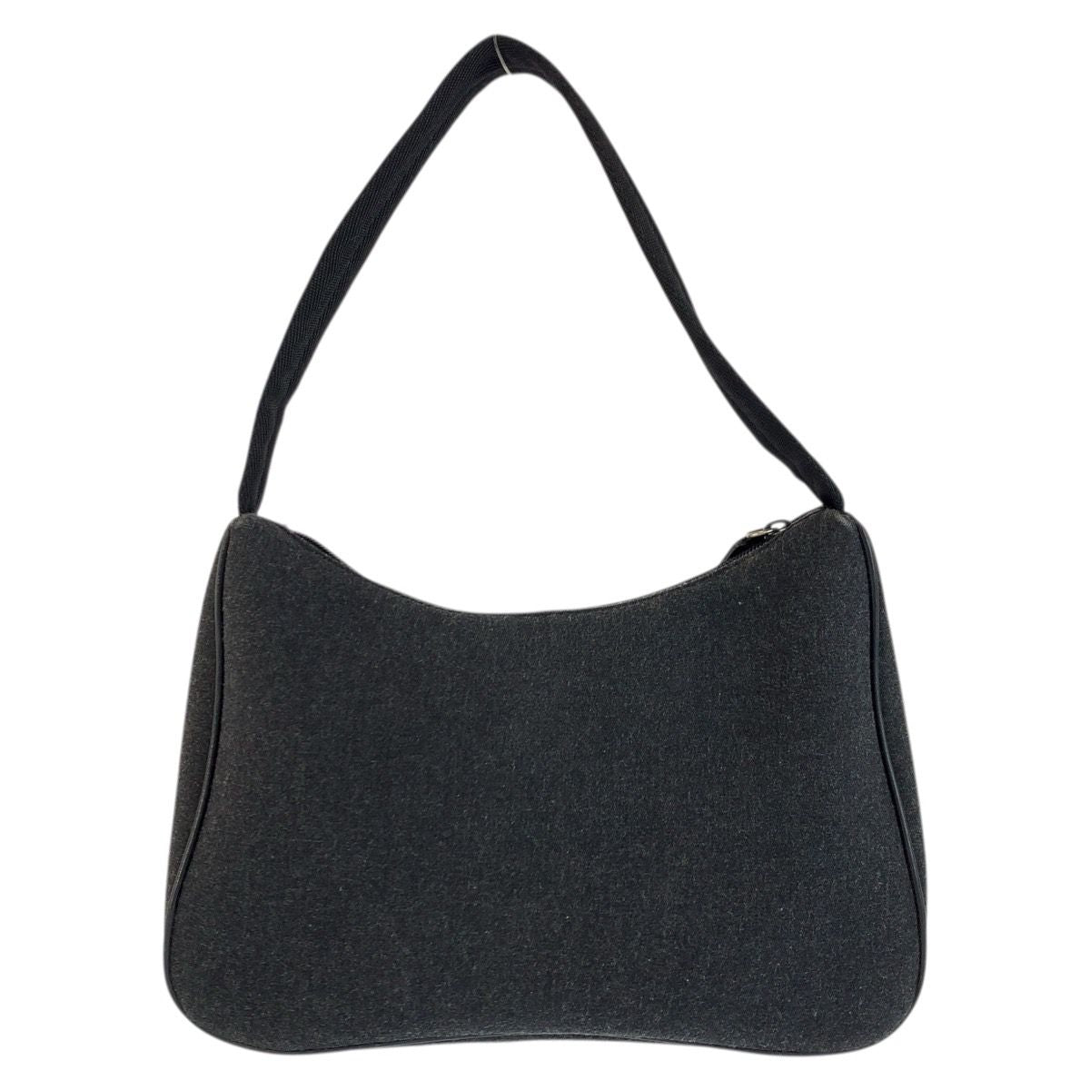 Prada Sports Gray Black Wool Nylon Handbag — view 2