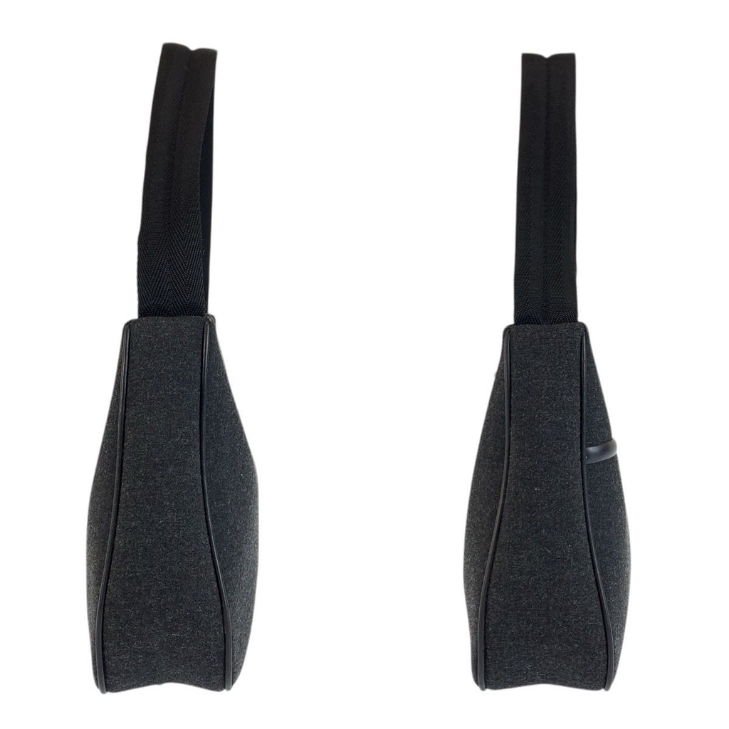 Prada Sports Gray Black Wool Nylon Handbag — view 7