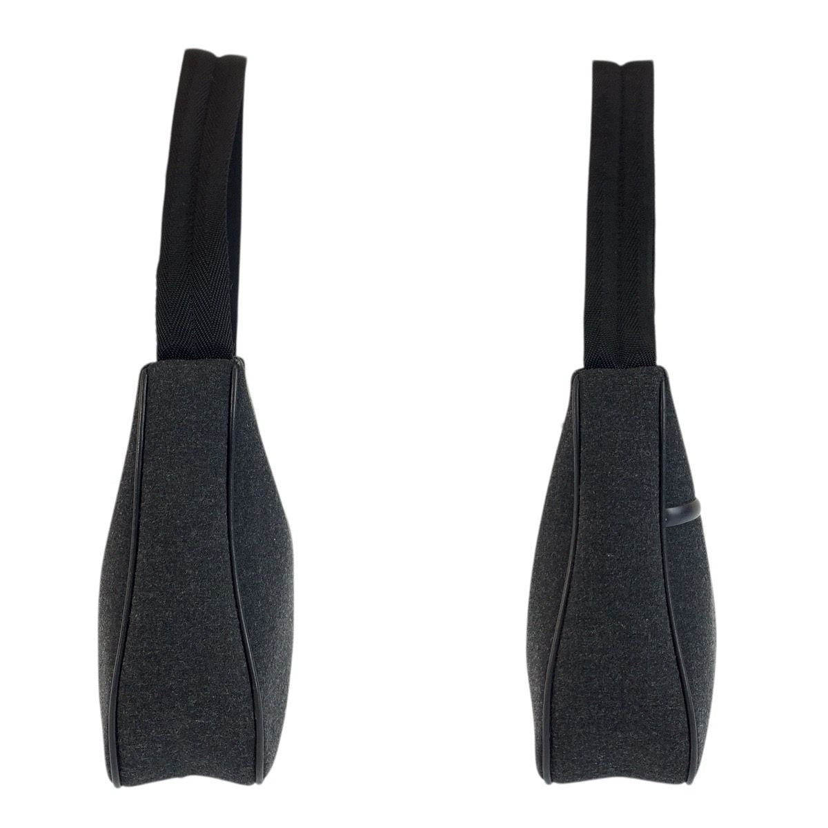 Prada Sports Gray Black Wool Nylon Handbag — view 7
