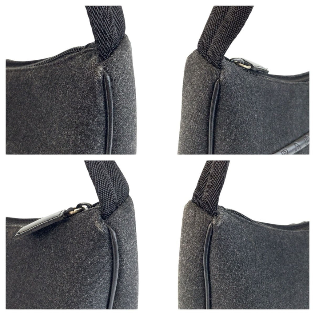 Prada Sports Gray Black Wool Nylon Handbag — view 5