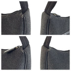 Prada Sports Gray Black Wool Nylon Handbag — view 5