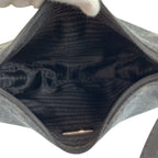 Prada Sports Gray Black Wool Nylon Handbag — view 8