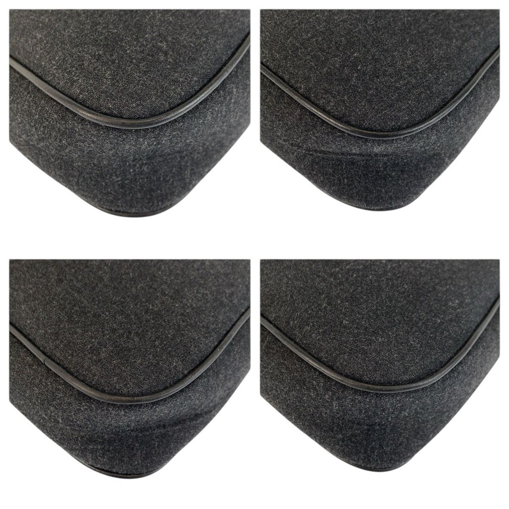 Prada Sports Gray Black Wool Nylon Handbag — view 4