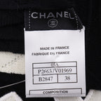 Chanel Cambon Line Wool Black Scarf — view 5