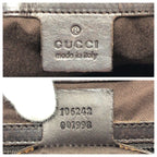 Gucci Beige Dark Brown GG Canvas Leather Shoulder Bag — view 4
