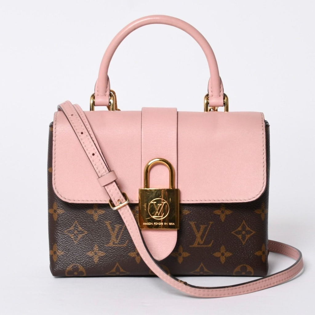 Louis Vuitton Locky BB Handbag Monogram Rose Poodle Pink Brown