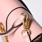 Louis Vuitton Locky BB Handbag Monogram Rose Poodle Pink Brown — view 8