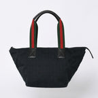Gucci Handbag Sherry Line GG Canvas Silver Navy — view 2