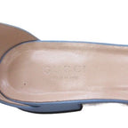 Gucci Horsebit Sandals Low Heels Light Blue — view 5