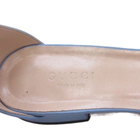 Gucci Horsebit Sandals Low Heels Light Blue — view 5