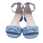 Gucci Horsebit Sandals Low Heels Light Blue — view 2