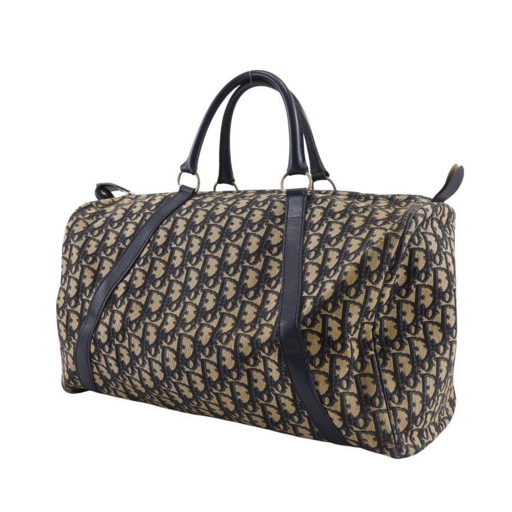 Dior Mini Boston Trotter Vintage Canvas Navy Handbag — view 2