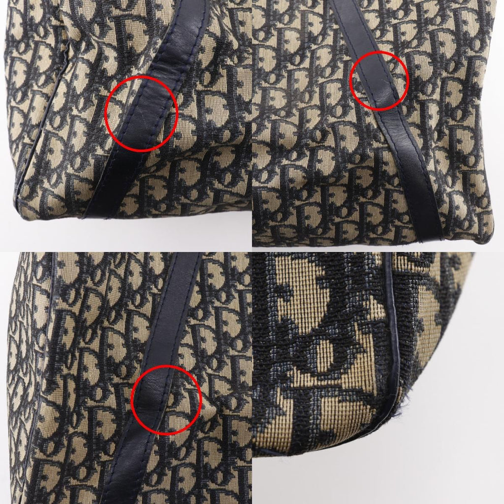 Dior Mini Boston Trotter Vintage Canvas Navy Handbag — view 8