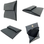 Hermes Bastia Verso Coin Purse Gray Misty Noir Bicolor — view 2