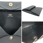 Hermes Bastia Verso Coin Purse Gray Misty Noir Bicolor — view 3