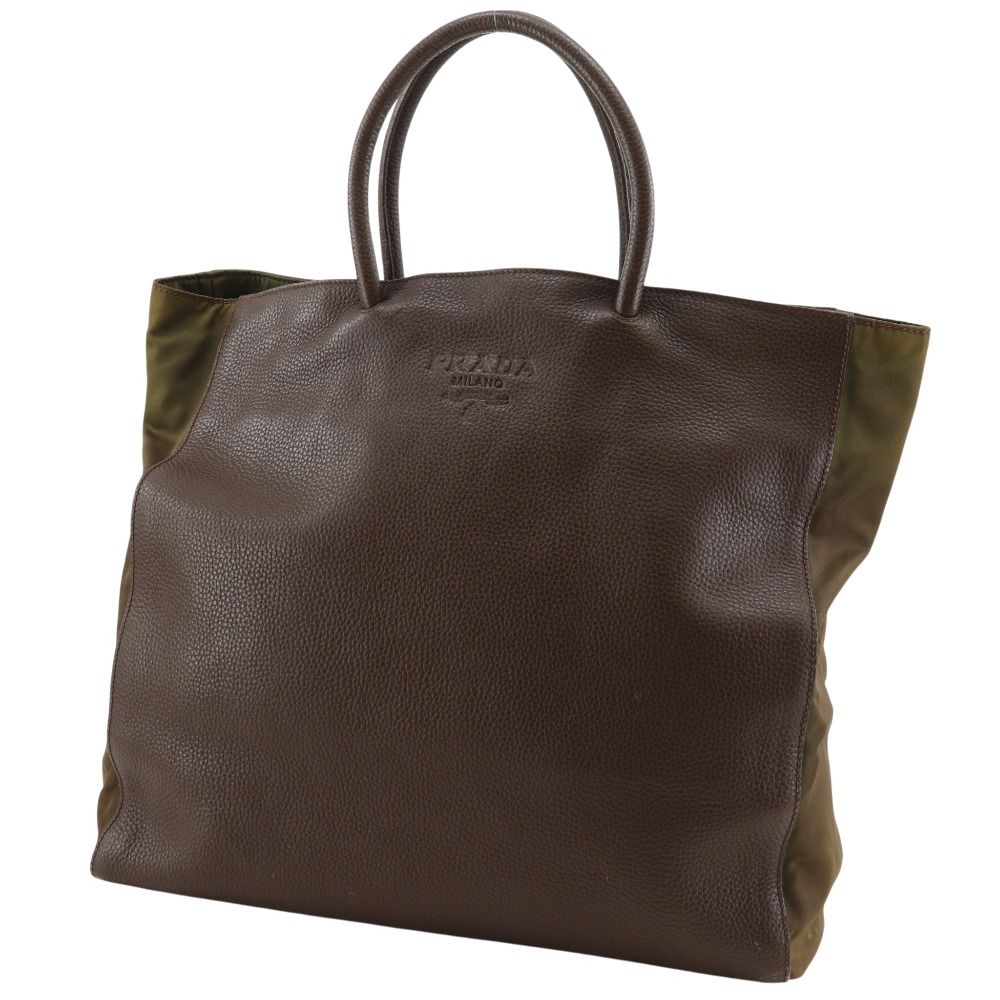 Prada Logo Tote Brown — view 2
