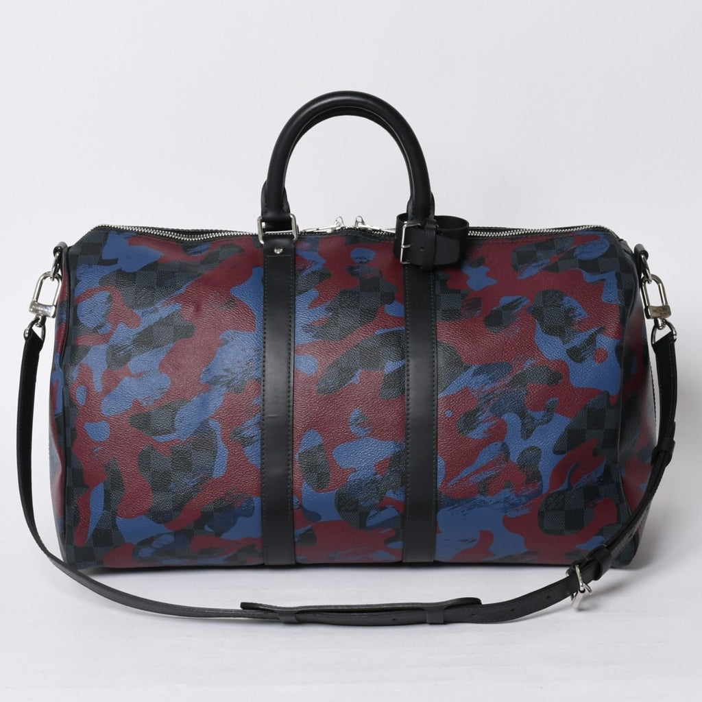 Louis Vuitton Damier Cobalt Camouflage Keepall Bandouliere 45