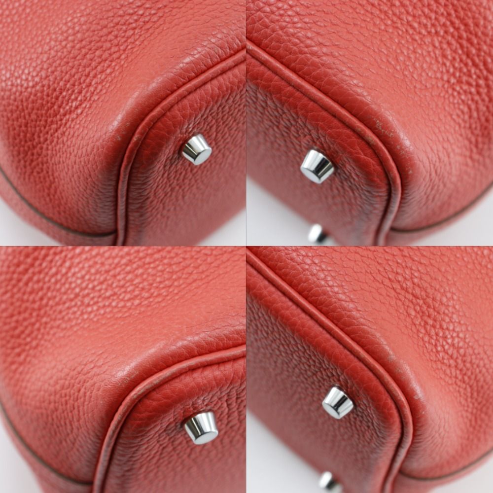 Hermes Picotin Lock 22 M Taurillon Clemence Red Handbag — view 4