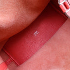 Hermes Picotin Lock 22 M Taurillon Clemence Red Handbag — view 6
