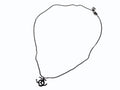 Chanel Double CC Logo Necklace 09 Clear Silver