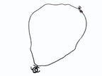 Chanel Double CC Logo Necklace 09 Clear Silver