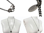 Chanel Double CC Logo Necklace 09 Clear Silver — view 7