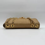 Chanel Shoulder Bag Mademoiselle CC Logo Leather Beige Lambskin Chain — view 5