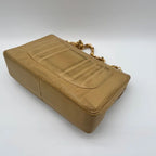Chanel Shoulder Bag Mademoiselle CC Logo Leather Beige Lambskin Chain — view 8