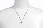 Chanel CC Logo Necklace Rhinestone Gold 08c — view 8