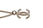Chanel CC Logo Necklace Rhinestone Gold 08c — view 5