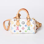 Louis Vuitton Nano Speedy Handbag Monogram Multicolor White Takashi Murakami — view 2