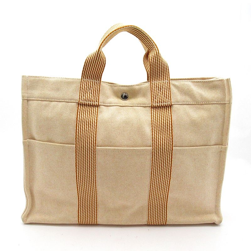 Hermes New Fourre Tout MM Canvas Tote Orange — view 4